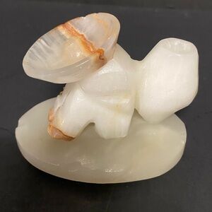 Vintage Marbled Mexican With Sombrero Onyx Pen/Pencil Holder/Paperweight figure